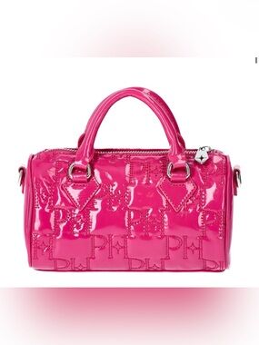 Paris Hilton Patent Leather Barbella Pink Satchel crossbody bag